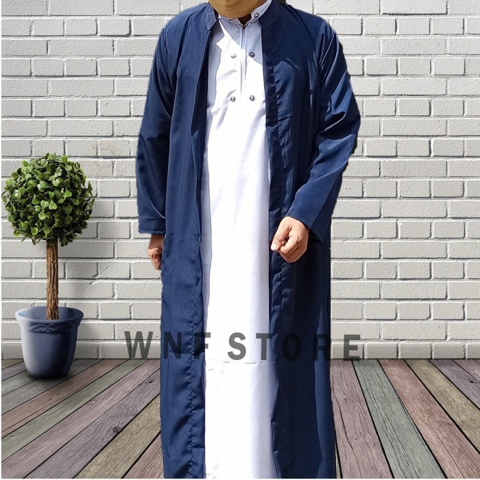 BISA CODGamis luaran pria jubah luaran pria grosir toko harga pas Harga-Pas - Biru, Slengan pendek a