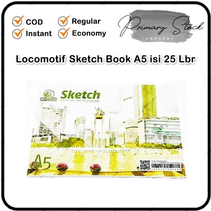 

Dijual Sketchbook A5 150 Gsm Buku Sketsa Lukis Sketch Book Locomotif Isi 25 L Sale!!!