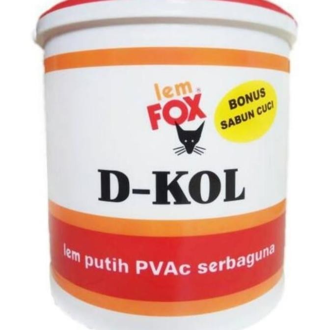 

NBS Lem FOX D-KOL 4Kg | Lem Refill Putih PVAc 4 Kg | Lem Kayu / Kertas