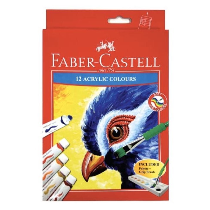 

Kekinian Acrylic Colours Faber-Castell 12W ~