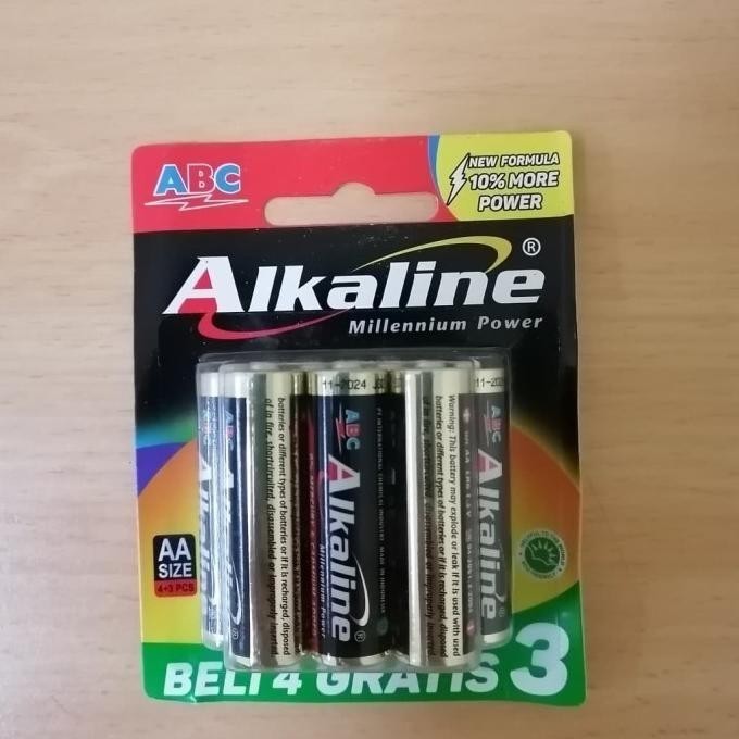 New - Baterai ALKALINE AA isi 7 butir (LR6 4B+3B) .,