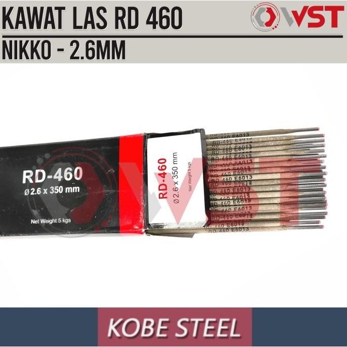 Terjangkau - Kawat Las Baja Nikko Steel RD-460 2.6mm / RD 460 AWS A5.1 E6013 .,