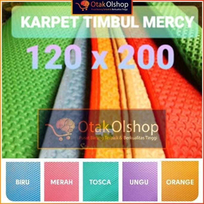 Terbaik Karpet spon mercy 120x200 / karpet lantai timbul karpet bentol - Biru, 120x200 