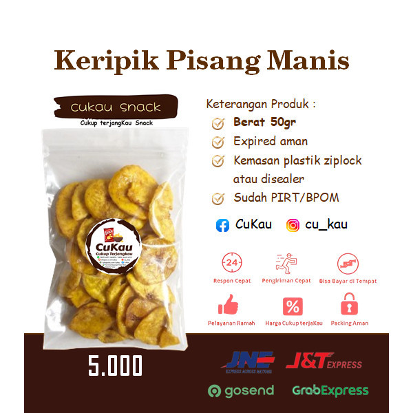 

Keripik Pisang Manis Snack / ngemil makanan ringan / cemilan kiloan murah / COD / PROMO 5000 - Cukau Snacks