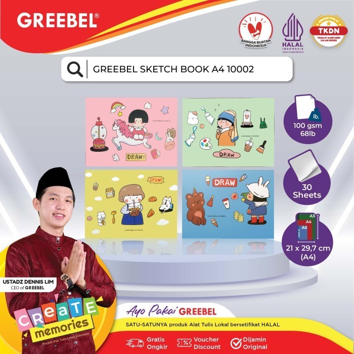 

Buruan Greebel Sketch Book A4 10002 / Buku Gambar Sketsa / Drawing Book Bagus