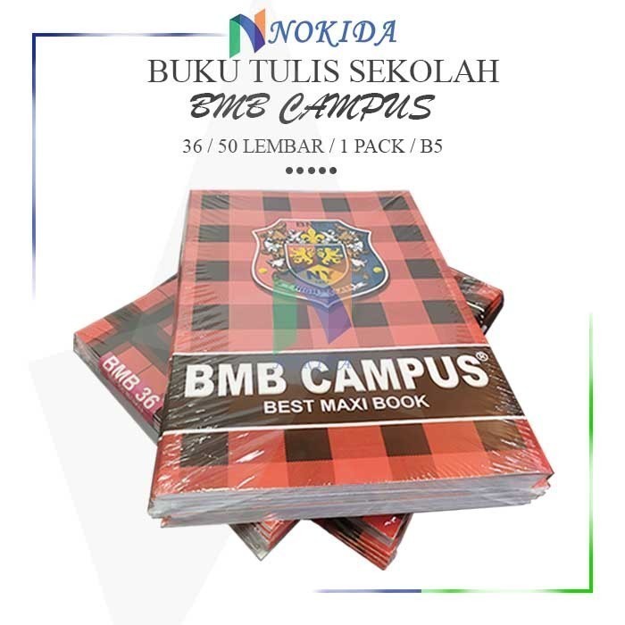 

Mudah Nokida Buku Tulis Campus Bmb B5 [36/50 Lembar/1 Pak] Buku Boxy 1 Pack Hemat