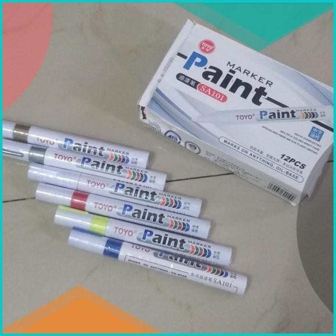 

SPIDOL PERMANEN MARKER PERMANEN TOYO PAINT MARKER PEWARNA BAN MURAH 16
