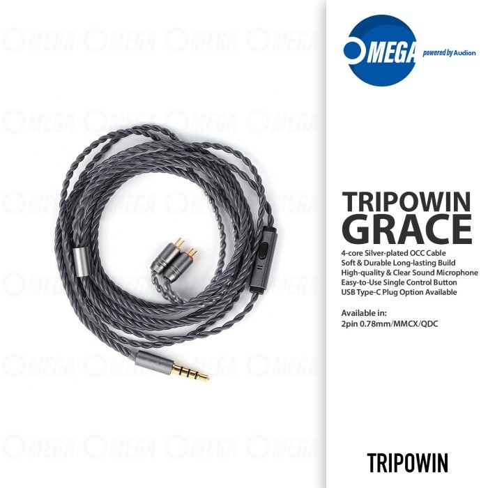 TRIPOWIN GRACE Silver-plated Copper OCC Upgrade Cable/Kabel with Mic