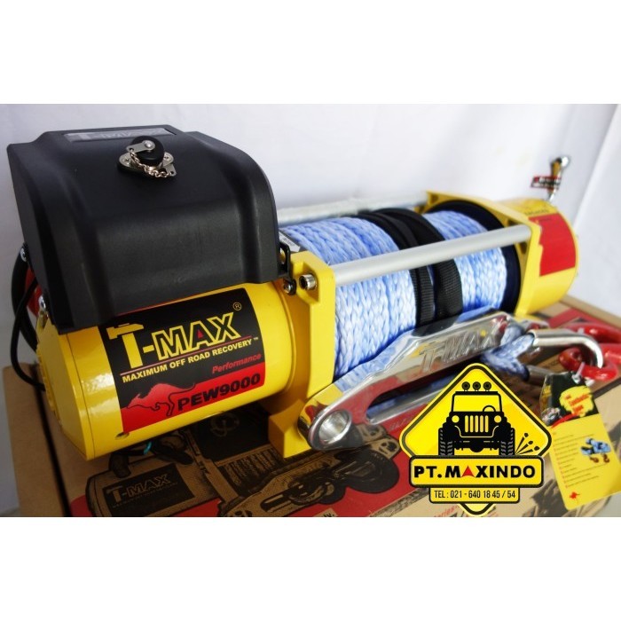 T-Max Electric Winch PEW-9000 (4 ton) Dyneema Rope High Speed Winch
