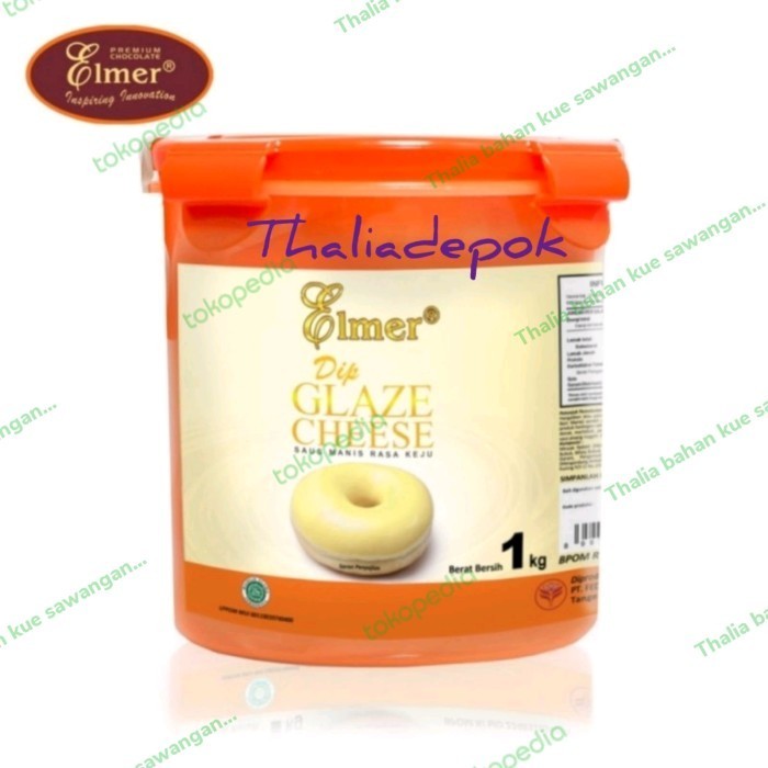 ELMER DIP GLAZE CHEESE KEJU 1KG, TOPPING DONAT, ROTI DLL