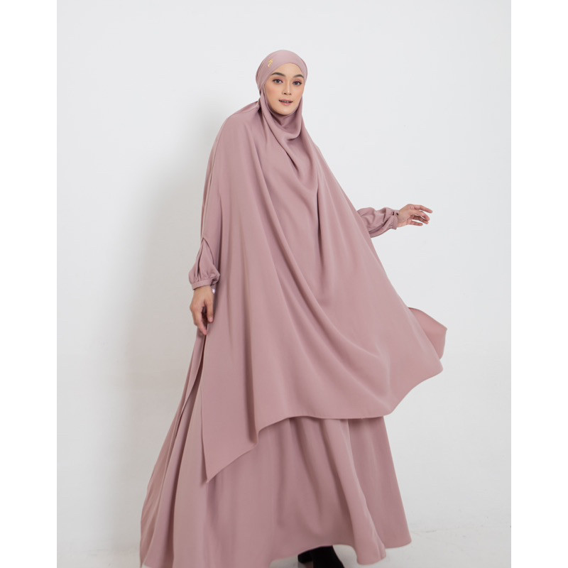 Promo Mega Sale 2.2 // Renata Label - Shafiyah Dress One Set (Gamis Umroh Abaya Set Khimar)