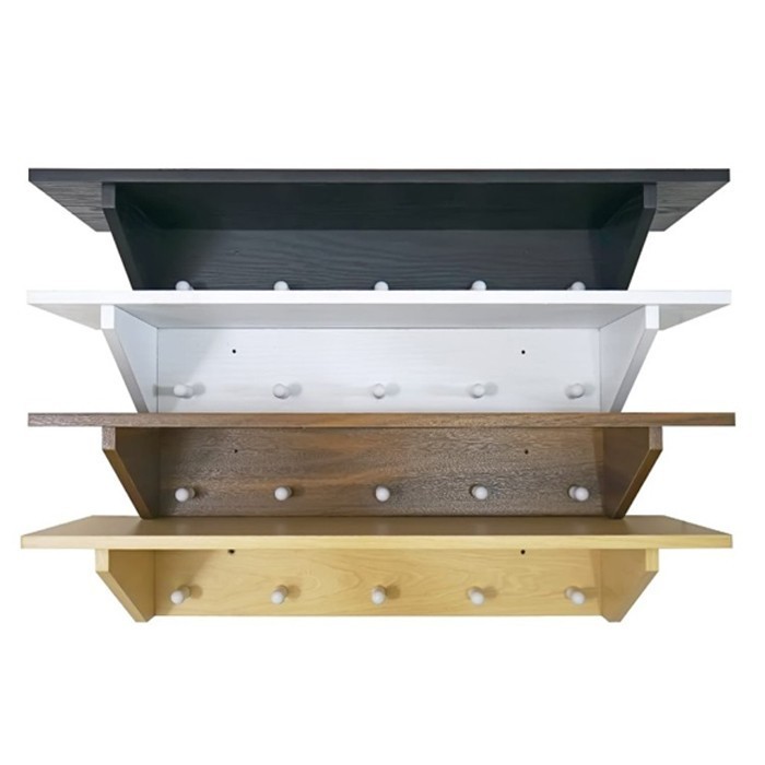 Supermall Rak Ambalan Dinding / Rak Dinding Tempat Kunci Tas - 5 Hook