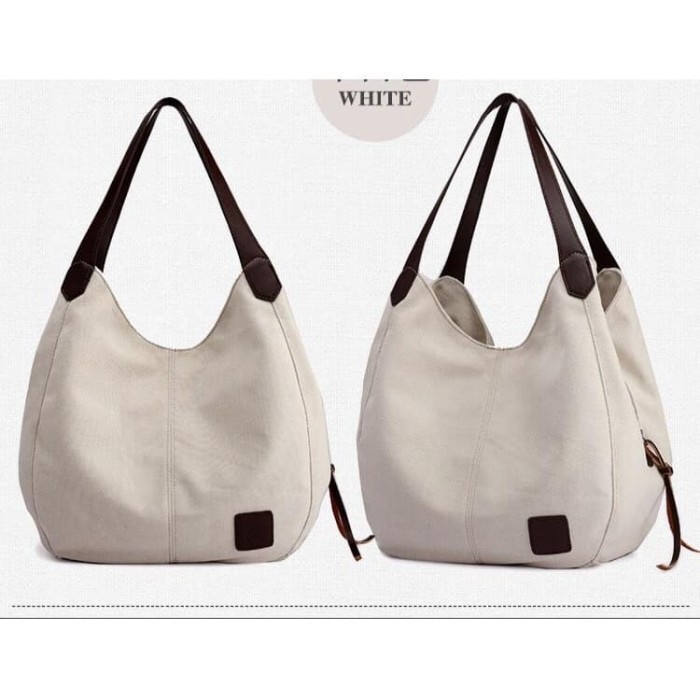 Promo Tas Selempang Wanita Bahan Kanvas Premium - Lovata Tote bag - Biru 2024 Murah Trendy Terbaru E