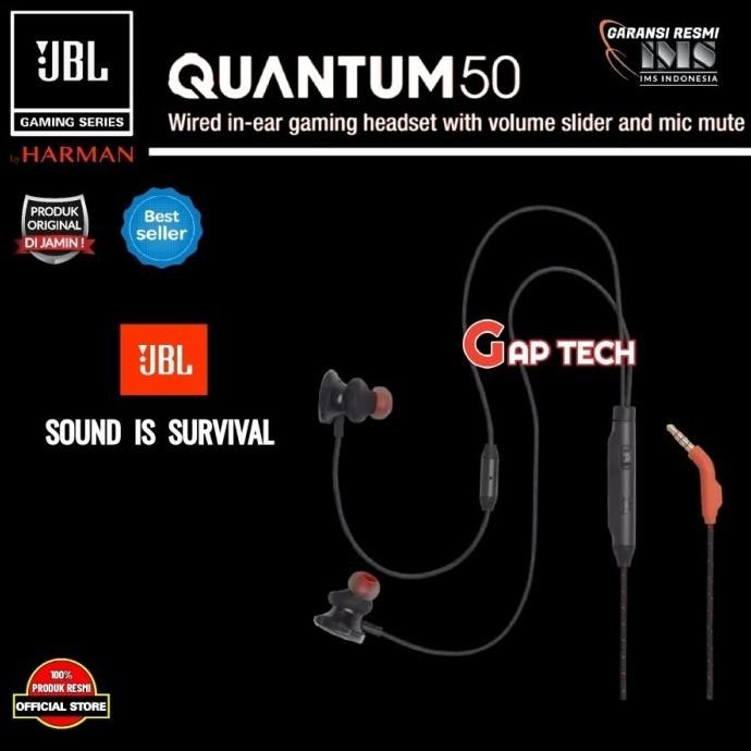 Jbl Quantum 50 / Quantum50 Wired In-Ear Gaming Headset Original Runabenkei90
