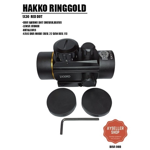 red dot hakko 1x30 ring gold bukan bsa bukan bushnell bukan gsr