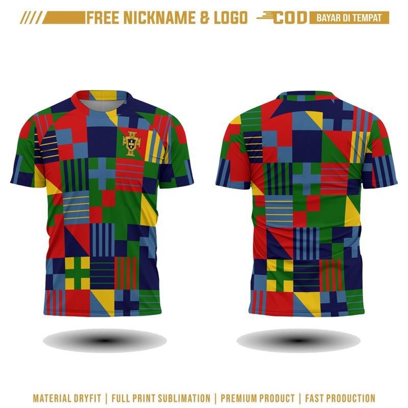 Jersey Training Portugal Gratis Pasang Nama & No punggung Sport
