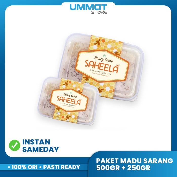 

Paket Madu Sarang Utuh Saheela 500gr + 250gr