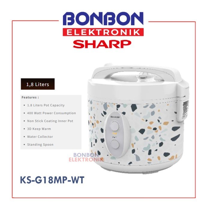 Sharp KS-G18MP-WT Penanak Nasi 1,8L Rice Cooker