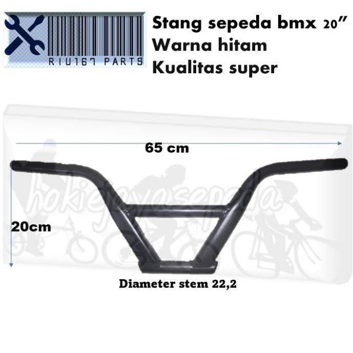 Stang Handle bar Sepeda BMX warna hitam