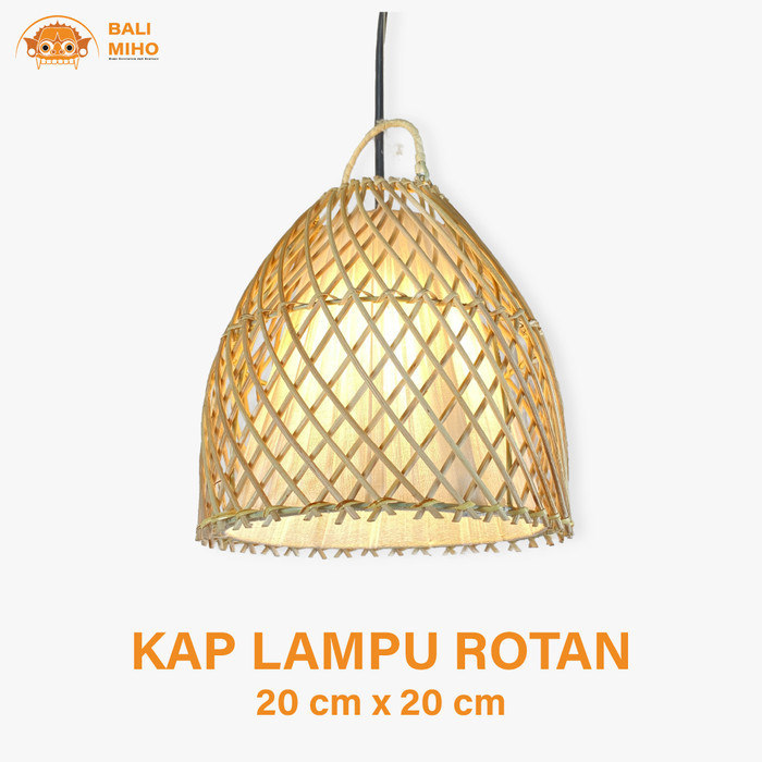 *#*#*#] Kap Lampu Rotan Dengan Kain Kap Lampu Unik Lampu Cafe Lampu Bambu Kayu