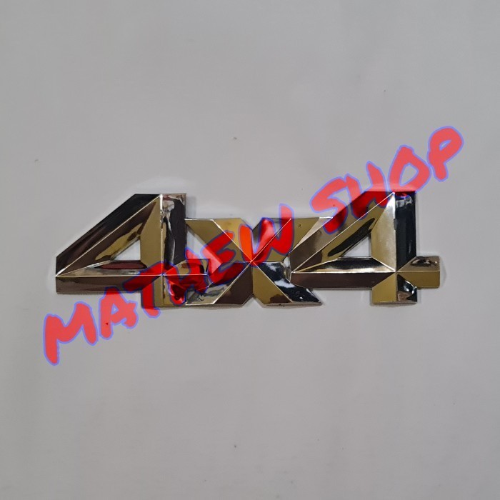 Emblem 4X4 Four By Four Pajero Sport Chrome / Logo 4x4 Pajero Sport