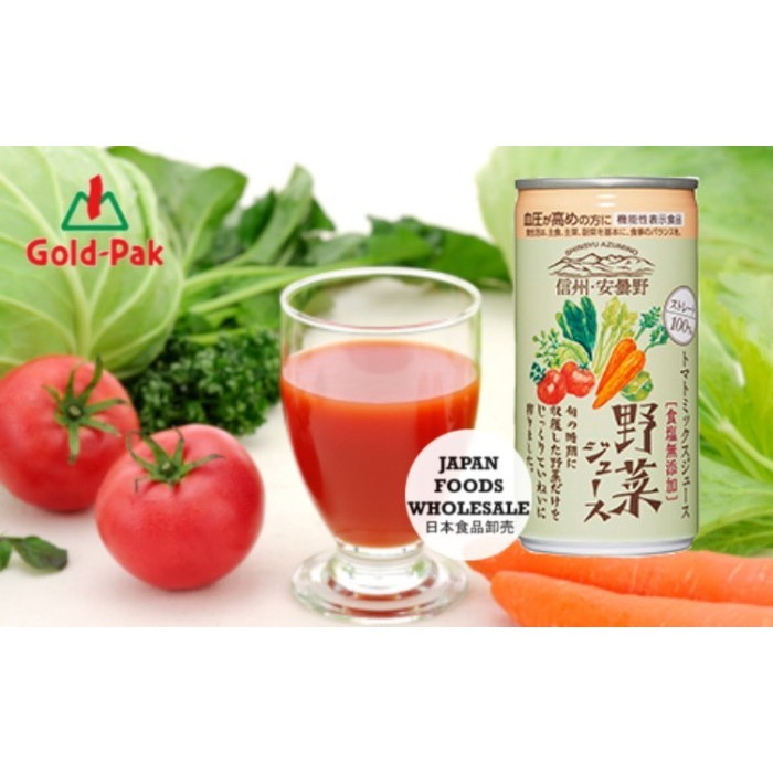 

Gold Pak Shinshu Azumino Vegetable Juice / Jus Jepang / Jus Impor