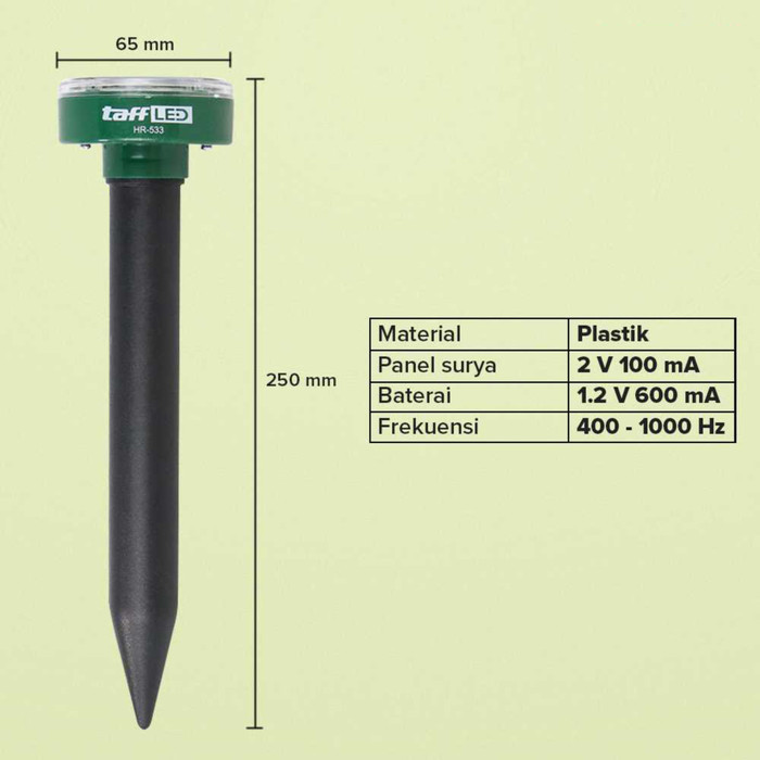 READY alat pengusir tikus ultrasonic tancap solar power kebun taman sawah