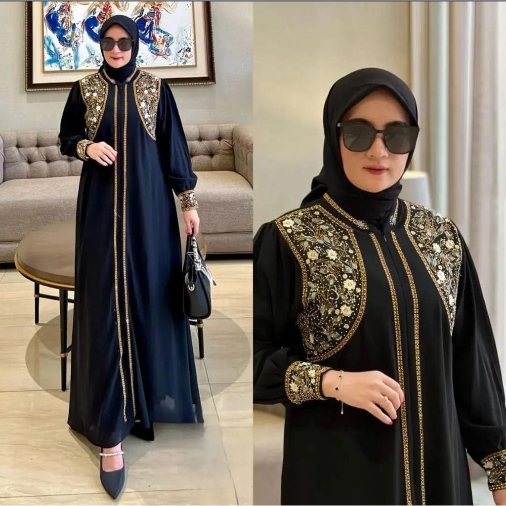 Dress Lebaran Terbaru 2024 Wanita Gamis Shimmer Perempuan Games Jumbo Gahmis Maxy Ibu Games2023 Musl