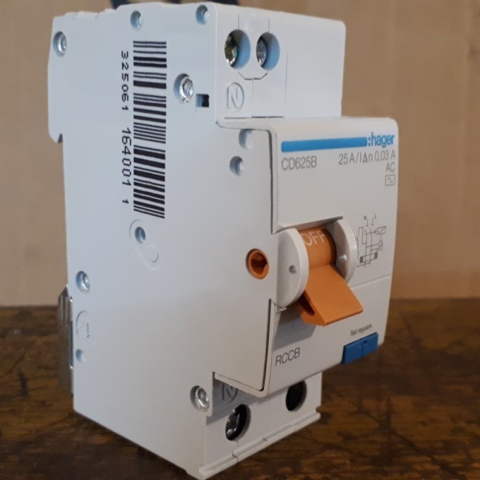 elcb rccb mcb anti kontak hager 16 ampere 16A CD616B