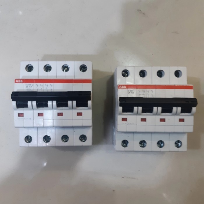 mcb 4p 4pole 4 phase abb 16a 10a 20a ABB S 204