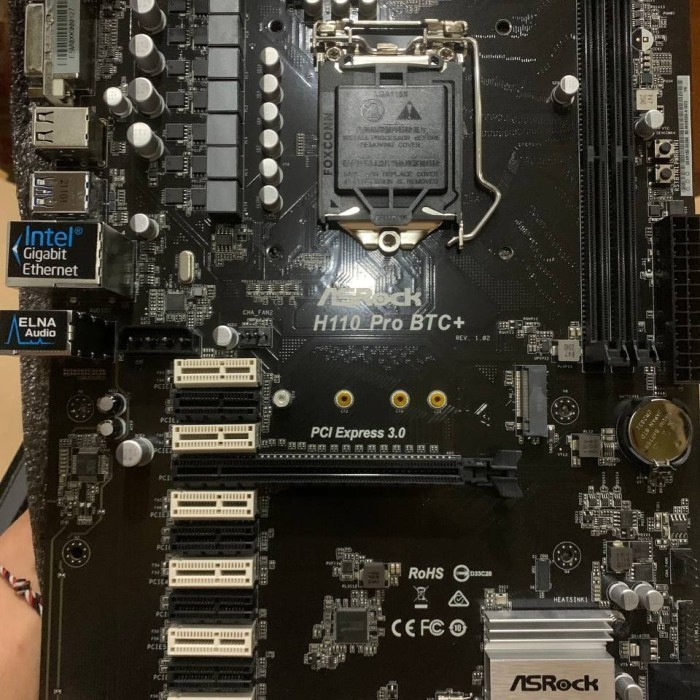 Terlaris Motherboard Asrock H110 Pro Btc+ Mining 13 Vga