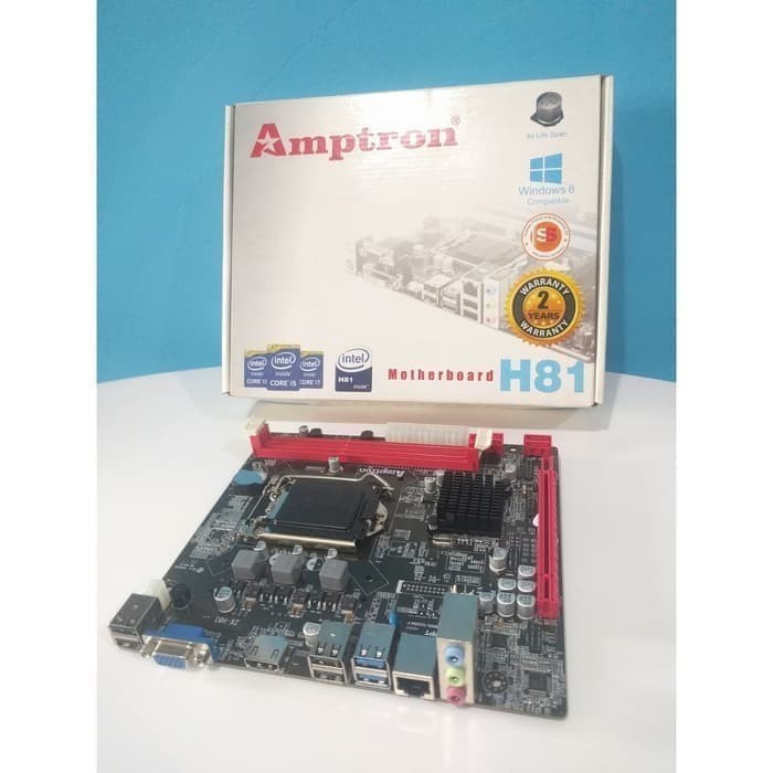 Promo Motherboard Amptron H81 Socket Intel Lga 1150 Ddr3 Mainboard Lga1150