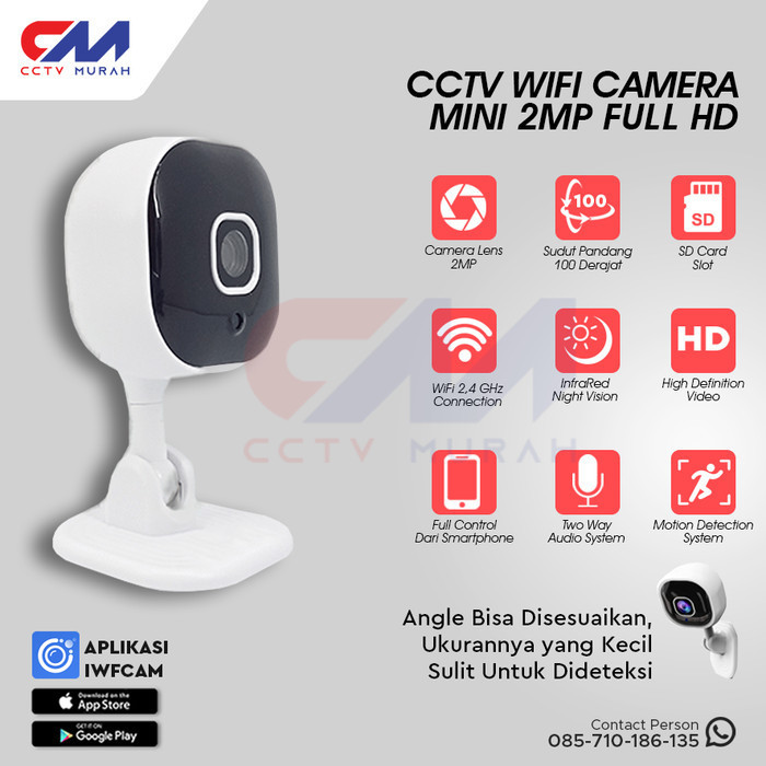 Big Sale Kamera CCTV Wifi Wireless 2MP, Full HD 1080p, Kamera CCTV Wifi Mini