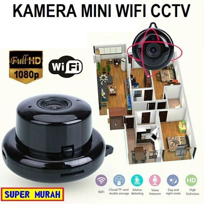 New Kamera Cctv Mini Wifi Hd 1080p Pantau Jarak Jauh Pakai Hp IP CAMERA