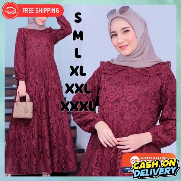 Gamiz Berukat Pesta Kondangan Ganis Gamid Broklat Branded Murah Gamis Borkat Import Premium Baju Bru