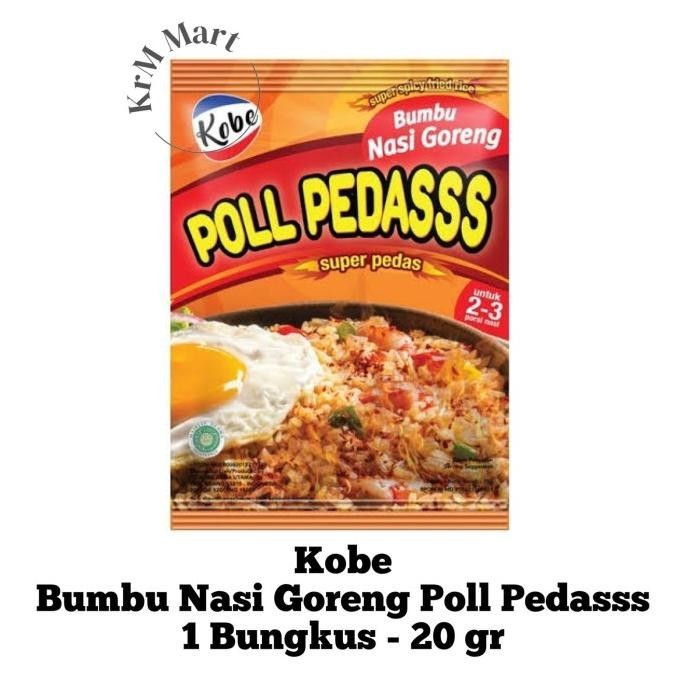 

}}}}}}] Kobe Bumbu Nasi Goreng Poll Pedas 20 gr pol pedasss super 20gr