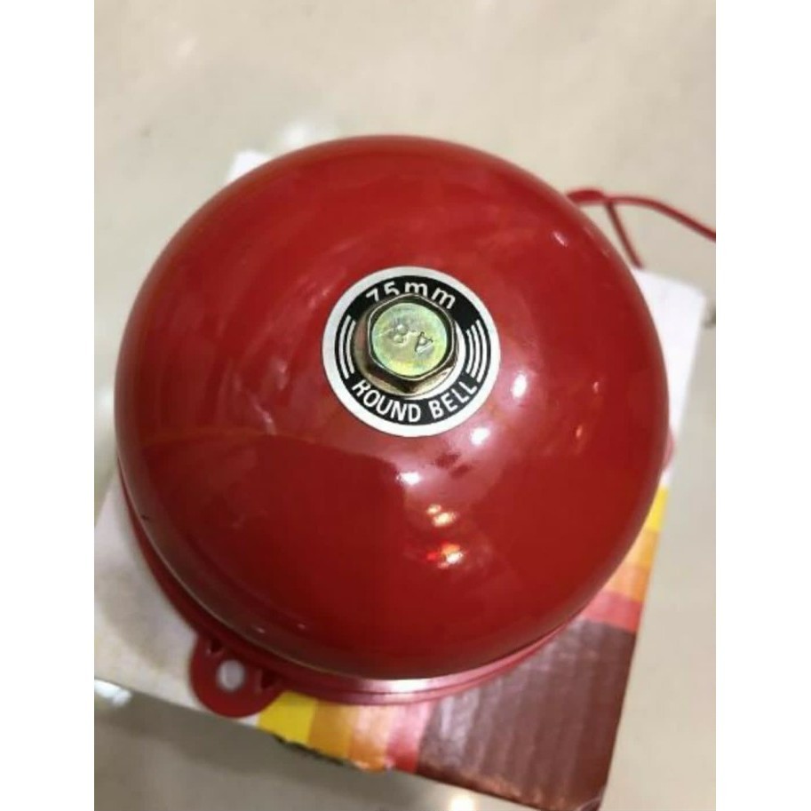 Free ongkir Round bell kring bel sekolah pabrik fire alarm 75mm