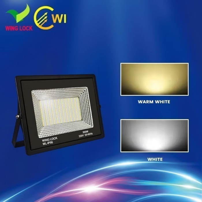 LAMPU SOROT LED 200 WATT PUTIH/KUNING - LAMPU TEMBAK 200 W WING LOCK