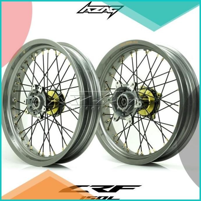 velg set motor crf 150 supermoto ring 17 excel takasago wilwood 16novz