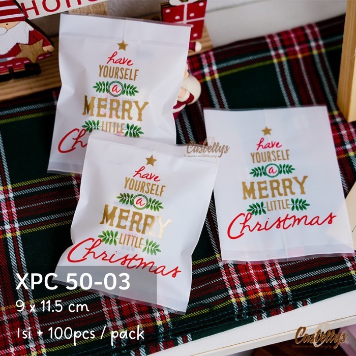 

,,,,,,,] Plastik Cookies Natal XPC 50-03 Kue Bolu Brownies Biskuit Christmas