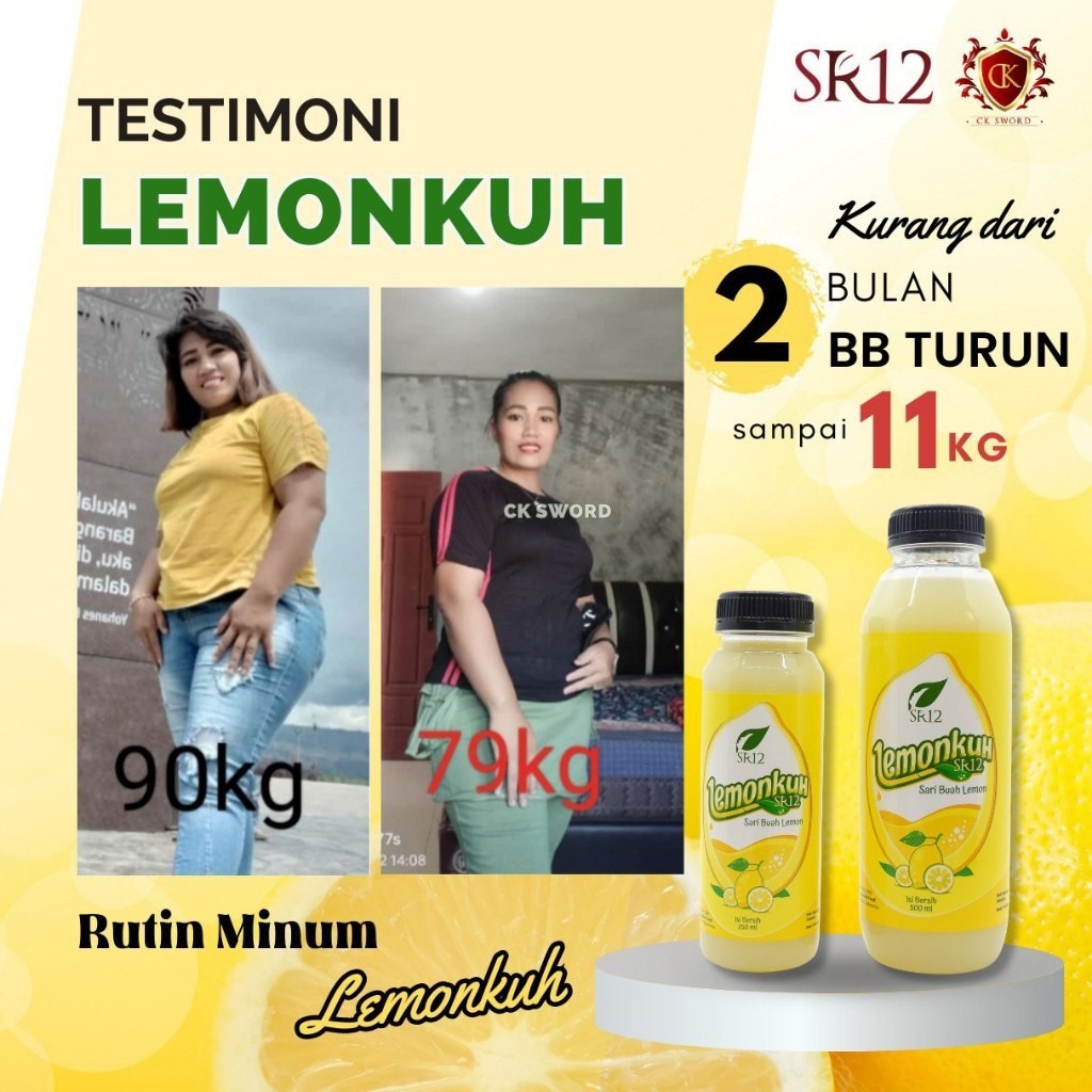 

SARI BUAH LEMON / LEMONKUH SR12 / HALAL DAN BPOM / SR12