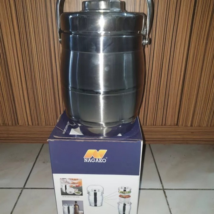 Rantang Termos Wadah Bekal Nasi Sayur Lauk Pauk Terjaga Panas 1.4 1.8L