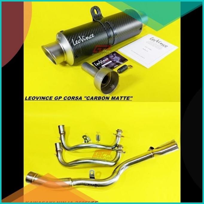 Knalpot Leovince GP Corsa Carbon Fullsystem Kawasaki Ninja 250fi Z250