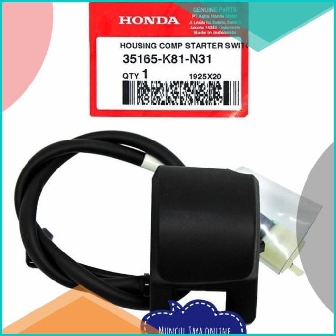 35165-K81-N31 Holder kanan - rumah saklar tombol starter stater Beat S