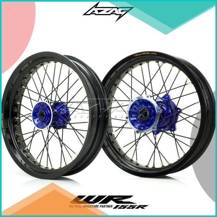 velg set motor yamaha wr 155 ring 17 supermoto excel tromol coating 16