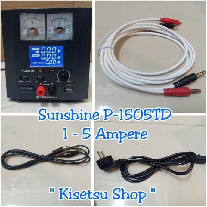 suk POWER SUPPLY SUNSHINE HP PONSEL P-1505TD DIGITAL ANALOG 1 - 5 AMPERE