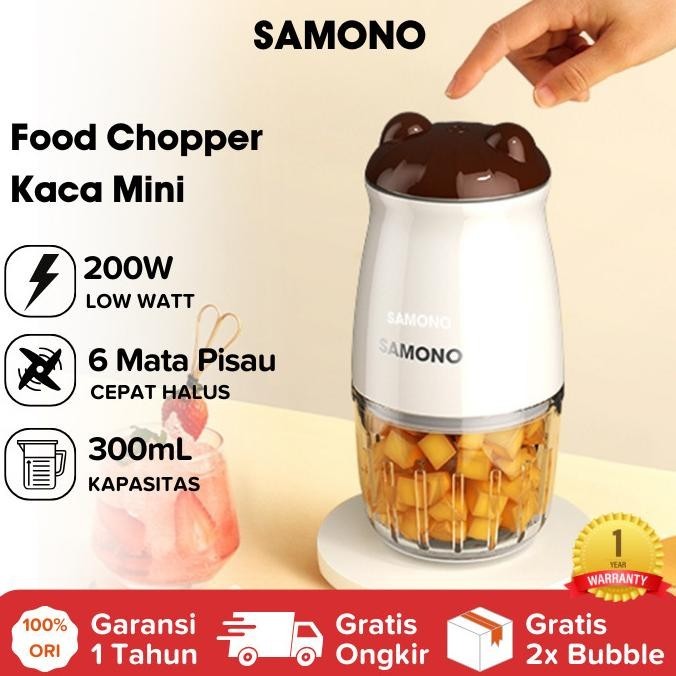 Food Chopper Mini Kaca Blender Mpasi Coper Bumbu Choper Copper Samono