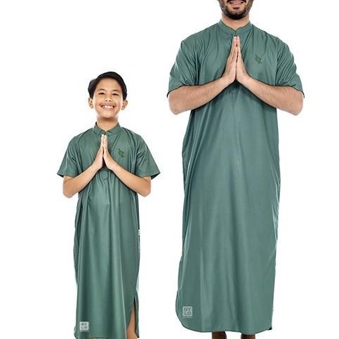 Terbaru Baju Koko Couple Ayah Anak/Jubah Couple Toyobo/Baju Muslim Couple