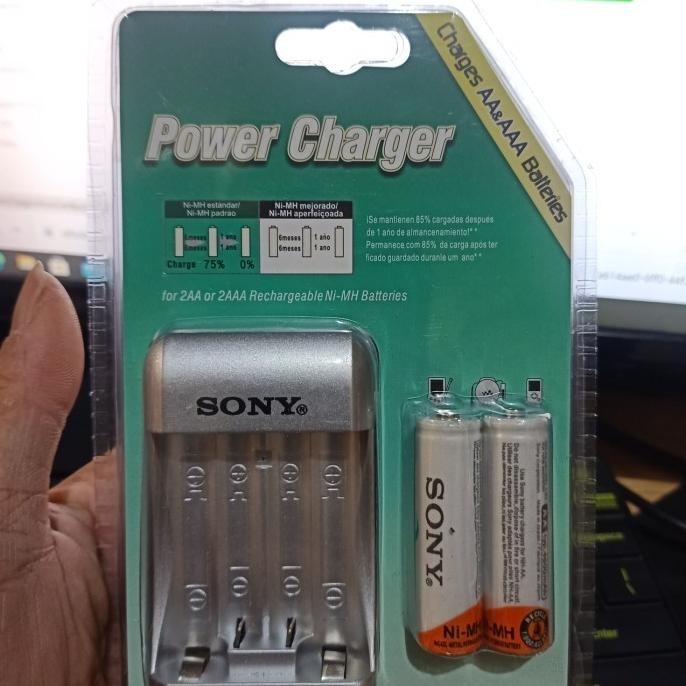 Charger Baterai A2 / A3 Power Charger Sony Bonus 2 Pcs Baterai Aa