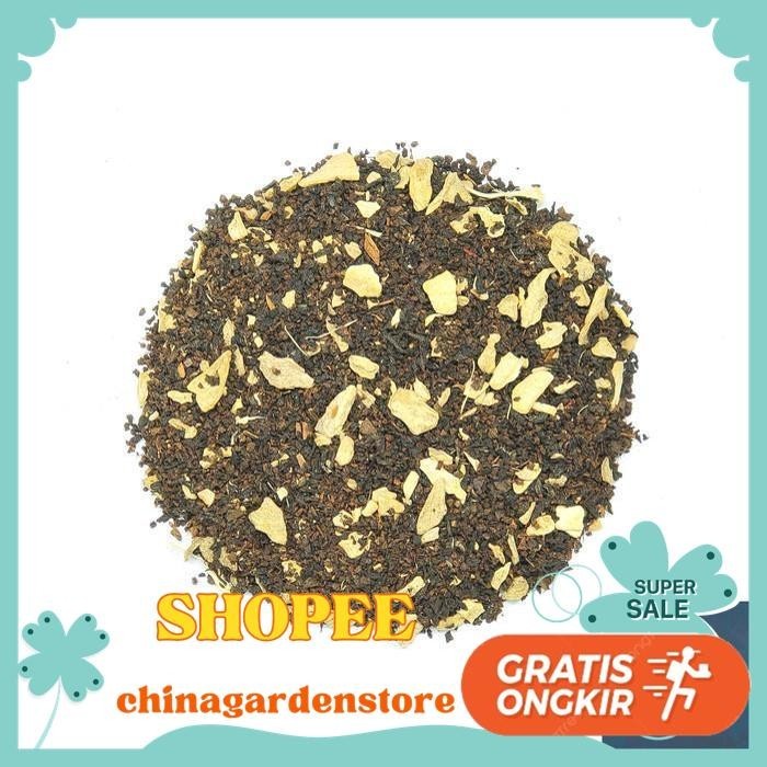 

GINGER BLACK TEA / GINGER TEA BLEND / TEH HITAM JAHE 60 GRAM KUALITAS TERBAIK